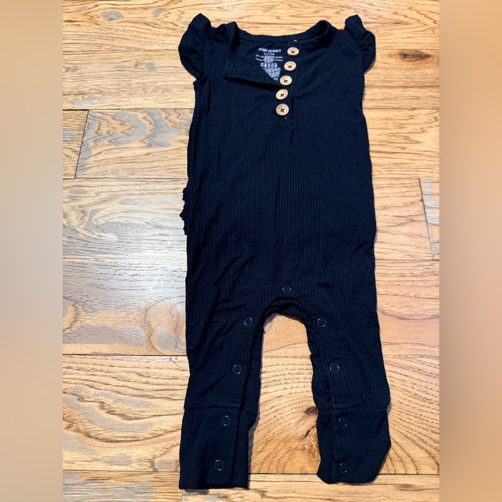 Posh Peanut Black Kids One Piece